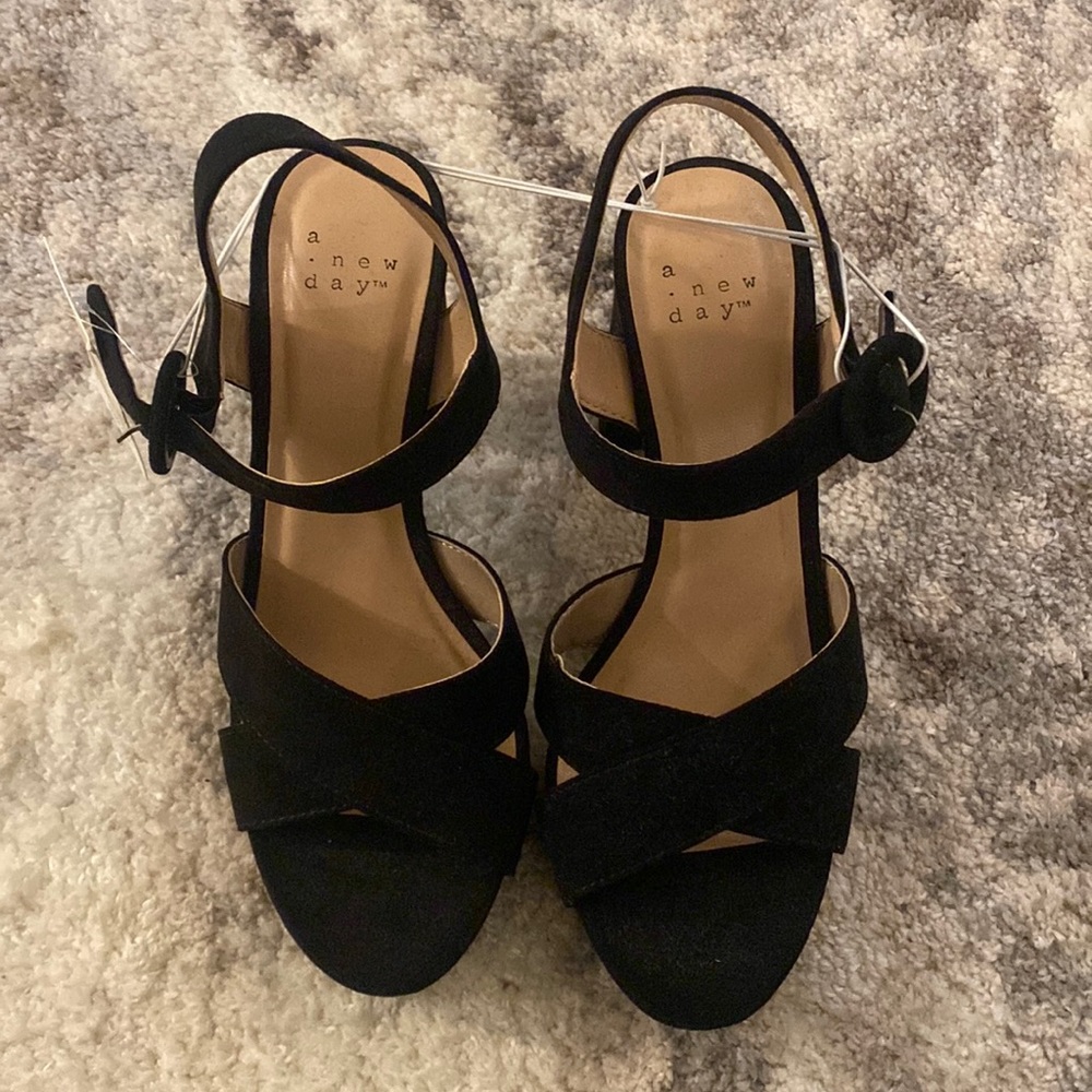 Black Block Heels